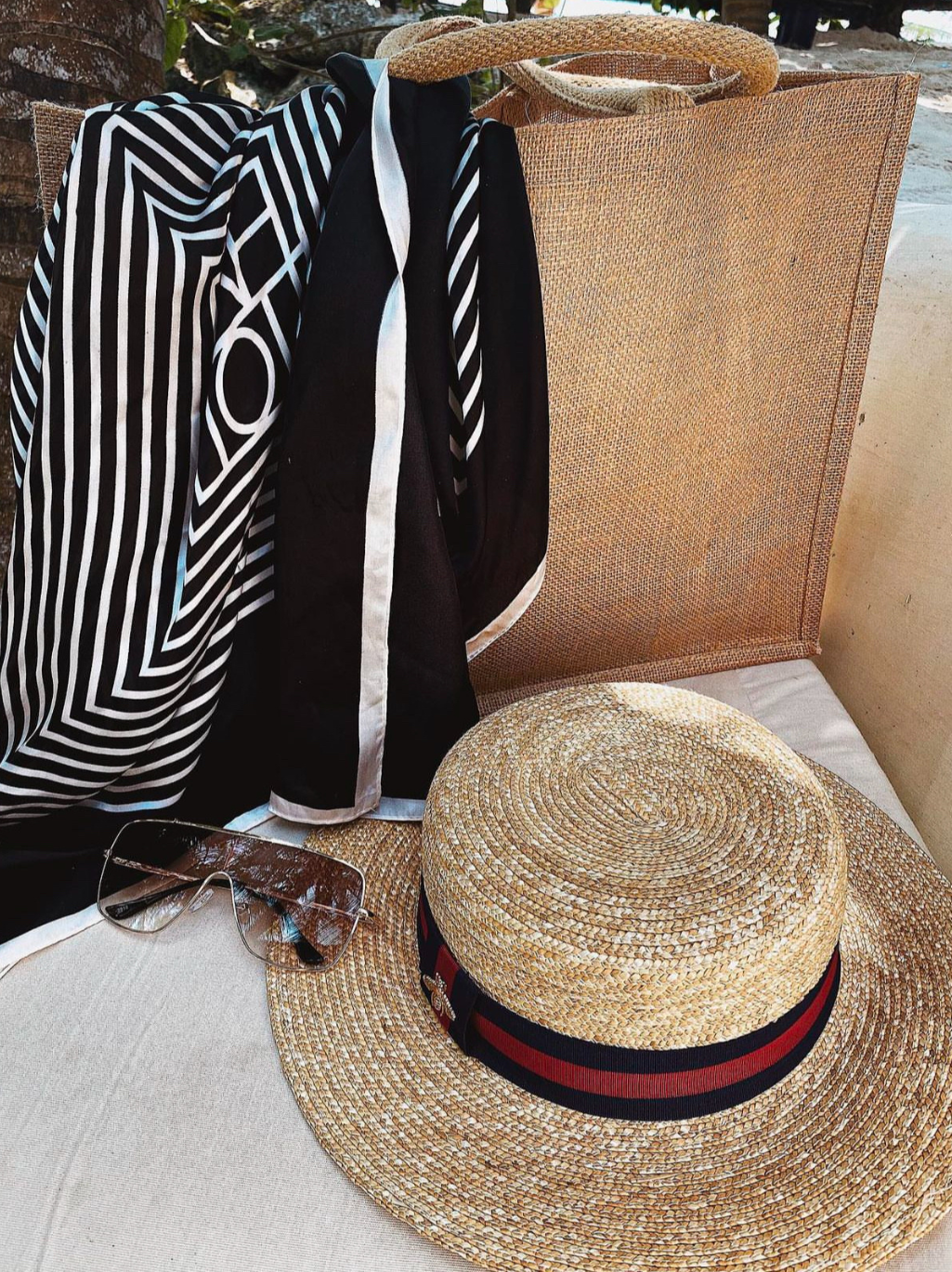 Straw Boater Hat Multi