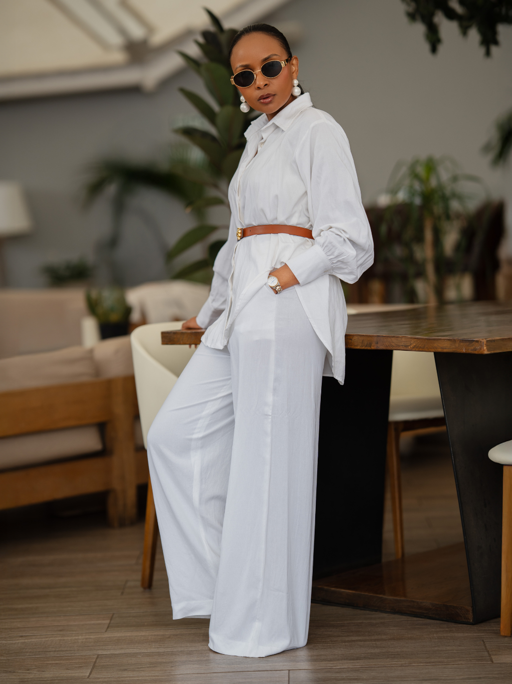 PURE WHITE MARA LINEN SET