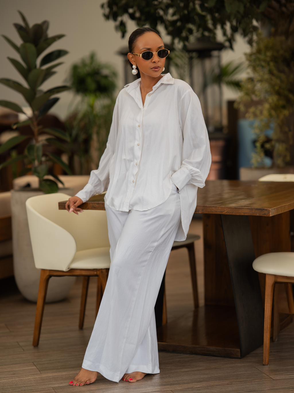 PURE WHITE MARA LINEN SET