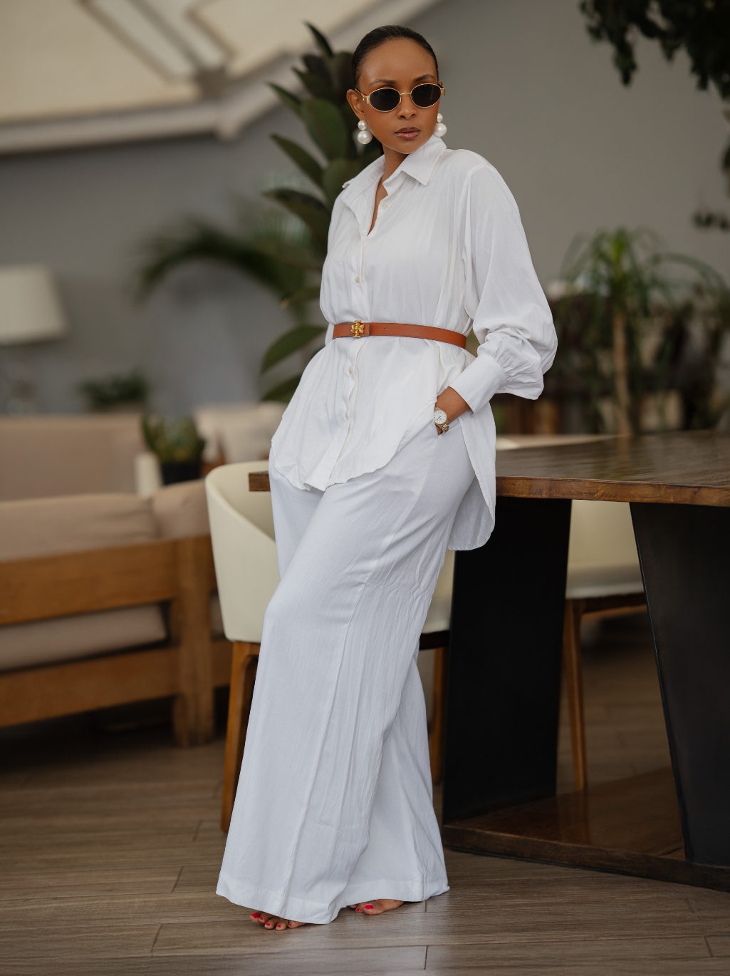 PURE WHITE MARA LINEN SET