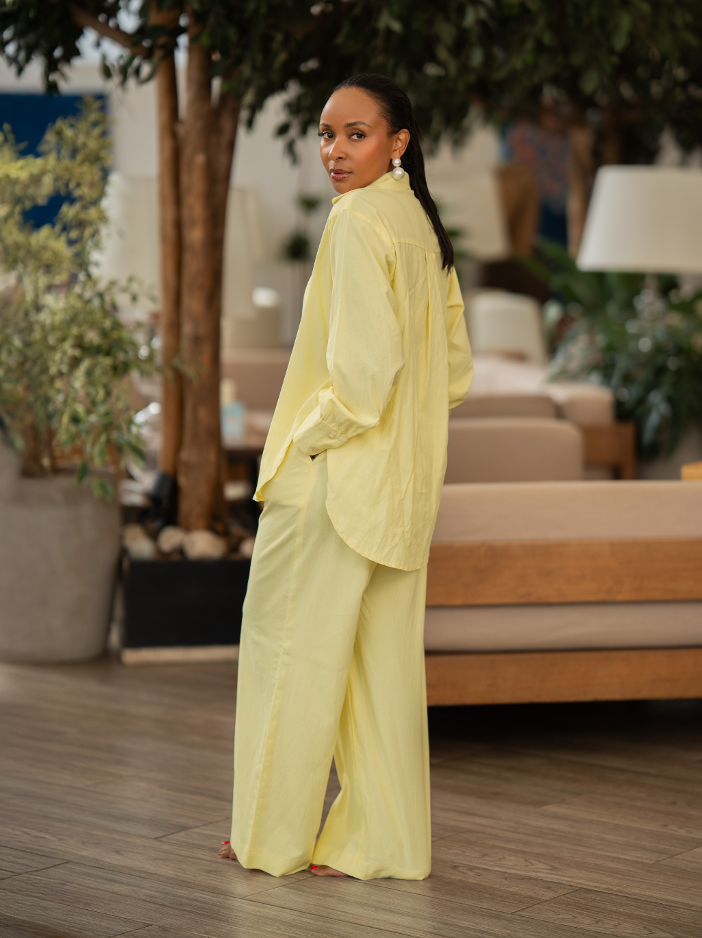 BUTTER YELLOW MARA LINEN SET