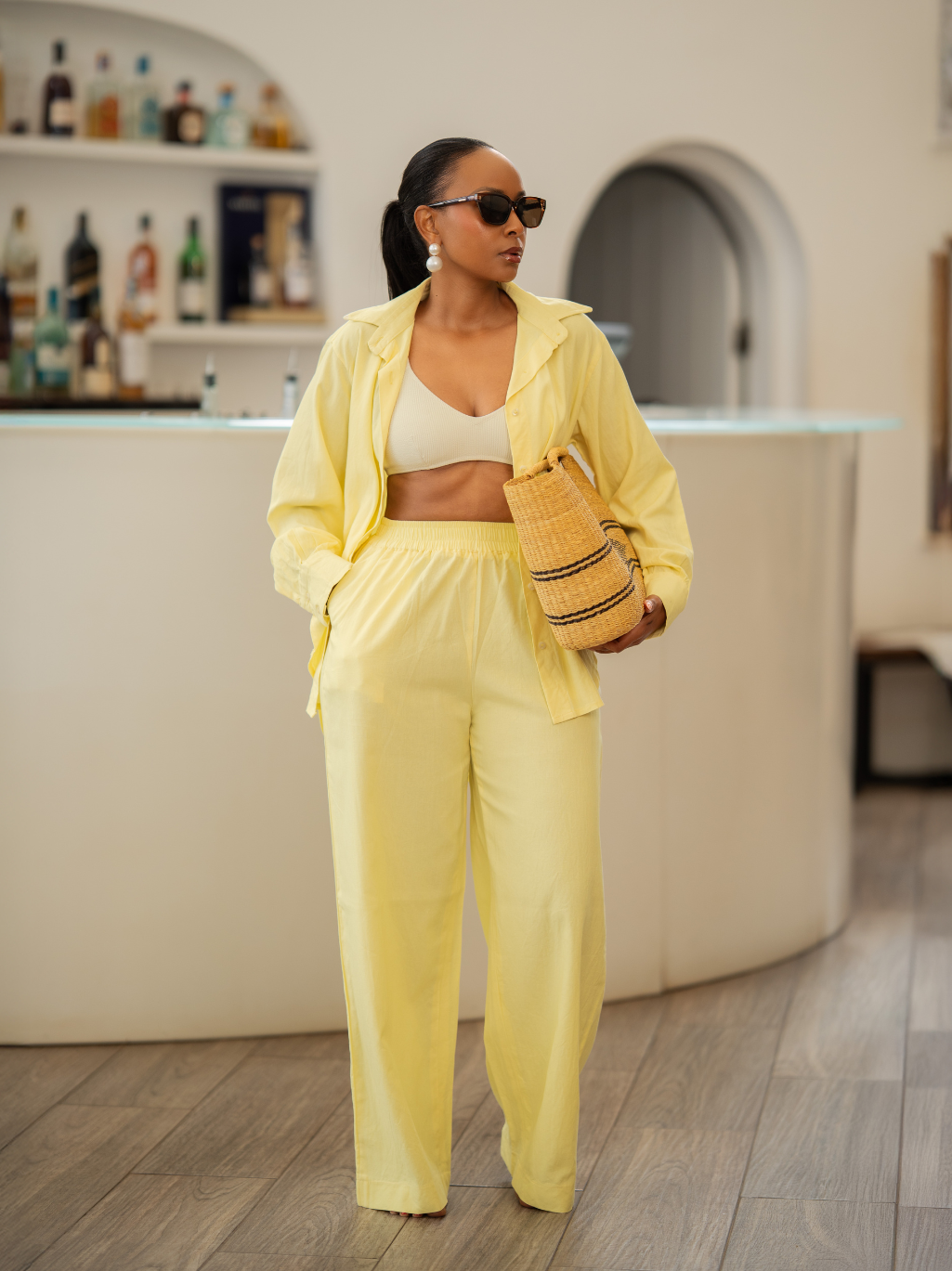 BUTTER YELLOW MARA LINEN SET