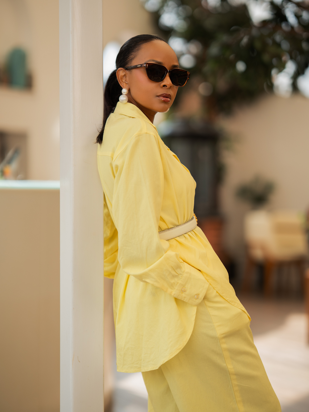BUTTER YELLOW MARA LINEN SET
