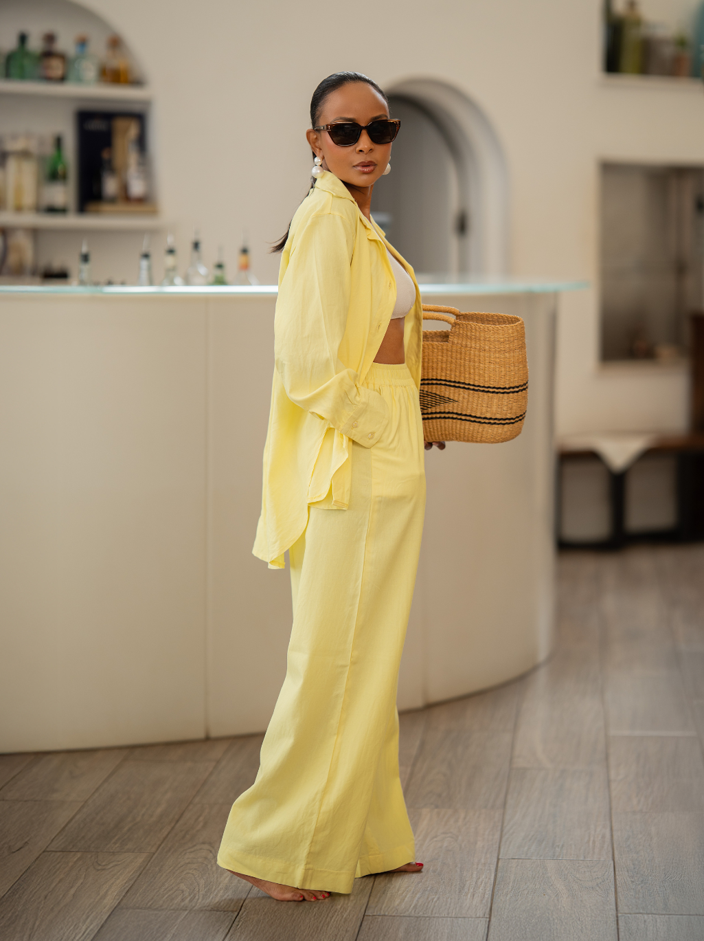 BUTTER YELLOW MARA LINEN SET