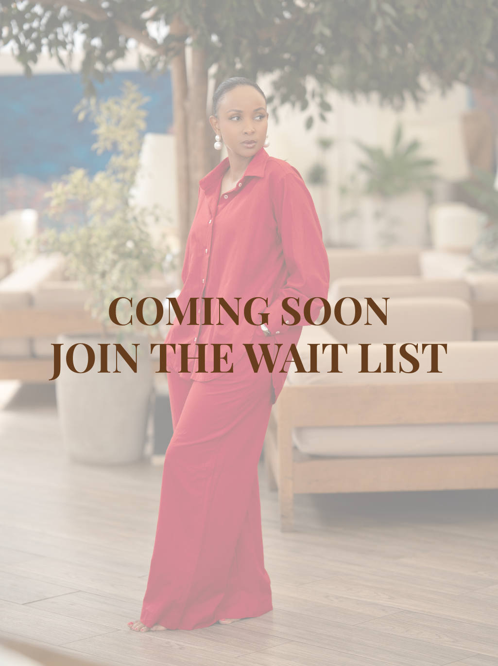 ROUGE RED MARA LINEN SET